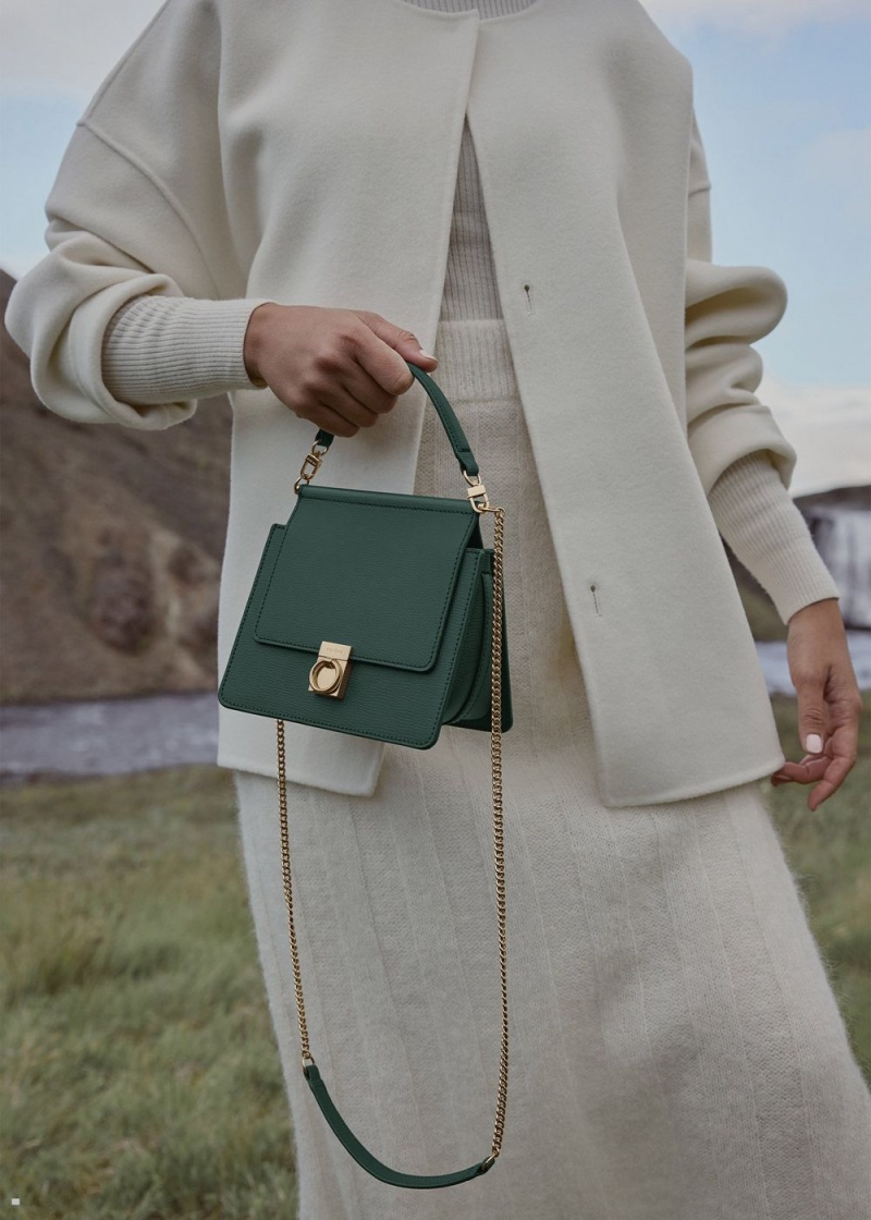 Polene Numéro Sept Mini Women's Bags Green | 325-RNYMXA