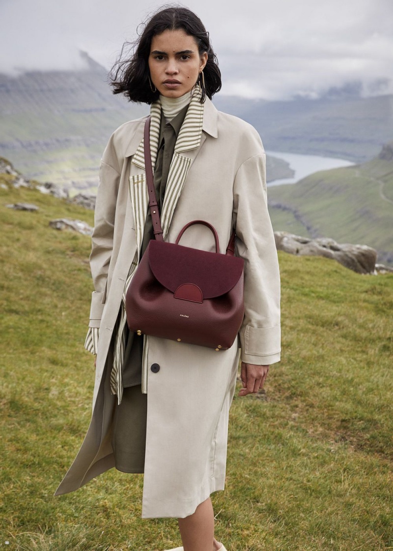 Polene Numéro Un Women's Bags Burgundy | 634-XZHNUS